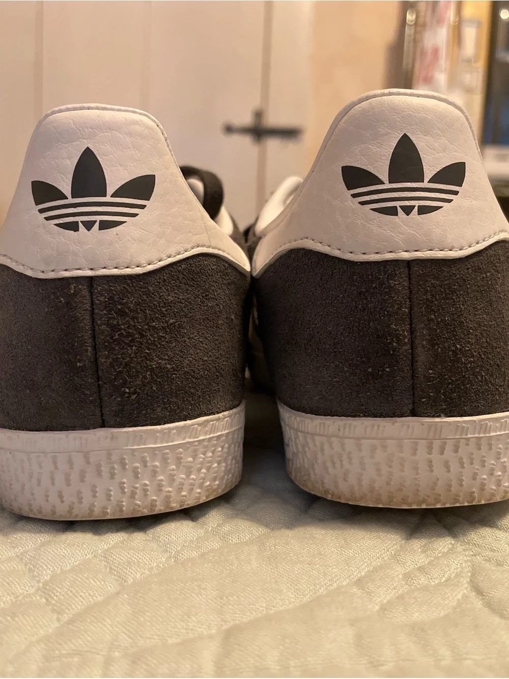 Adidas One-To-One Reissue of '91 Gazelle Black Suede Sneakers with White Stripes